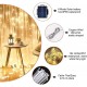 Wukesify Solar-LED-Offset-Regenschirm Freischwinger-Terrassenschirm mit 8 Rippen,Universelle Dekorationen für Zuhause Einkaufszentrum Hochzeit Zelt Party Schlafzimmer und mehr - BLESKNQB