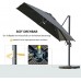 YESJmn Sonnenschirm 3x3m Ampelschirm Schirm mit Solar-LED-Lichtern neigbar - BRYCSK99