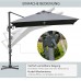 YESJmn Sonnenschirm 3x3m Ampelschirm Schirm mit Solar-LED-Lichtern neigbar - BRYCSK99