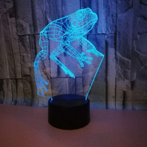 3D Frosch Optical Illusions LED Lampen Tolle 7 Farbwechsel Berühren Tabelle Schreibtisch-Nacht Licht Mit USB-Kabel für Kinder Schlafzimmer Geburtstagsgeschenke Geschenk - BQBLE2B6