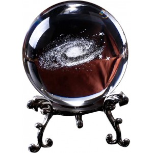 Dahuy 3D Galaxy Kristallkugel klare Kristallkugel Galaxy Glaskugel Kugel mit Basis Bestes Geburtstagsgeschenk für Kinder - BJAKMDJV