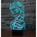Elsa Hologramm 3d Lampe Nachttischlampe Nachtlicht fürs Kinderzimmer LED Lampe fürs Wohnzimmer - BFKYQ9JH