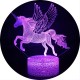 Ray-Velocity 3D Einhorn Illusion Lampe Nachtlicht optische Täuschung Lampe Schreibtischlampe Tischlampe 7 Farben für Schlafzimmer Kinder Weihnachts Valentine Geburtstag geschenk A2 - BPODYNM3