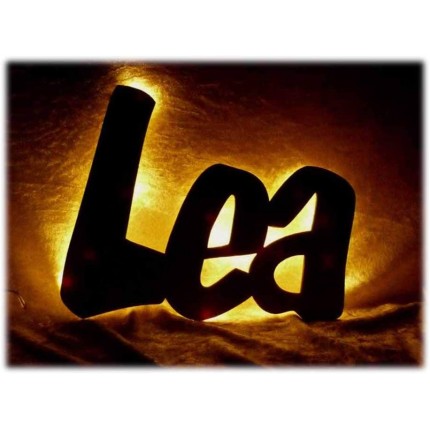 Schlummerlicht24 NachtlichtLea LED-Lampe mit Name und Farbe nach Wunsch als Geschenk fürs Kinderzimmer handgemacht - BOWQXJ5K