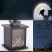 STRTT Simulation Flammen Lampe,Retro-Ornament-Nachtlicht,Halloween-Dekoration Führte Kamin Flammenlichter,für Heimtextilien Weihnachten Schwarz - BYRQN8WJ