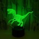 tilub 3D Tierischer kleiner Dinosaurier Nachtlicht Vision lampe 16 Farben touch dimmbar Zuhause Dekoration Tischlampe LED Optische Illusion Lampe USB nachttischlampe für Kinder Geburtstagsgeschenk Spi - BJXON4DW