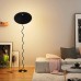 Kreative Stehlampe Heimdekoration Plissierte spiralförmige hohe Ecklampe mit dreifarbigem Dimmen einfache Stehlampe Schirmlicht für Wohnzimmer Schlafzimmer Büro,Schwarz - BVCBYBEH