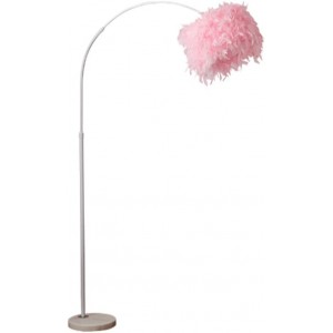 ZAJ Stehlampe Feather Stehleuchte Freistehende Moderne Pole Light mit justierbarem Gooseneck Tall Hellen Büro Licht geht über den Schreibtisch oder Lash Bett Stehleuchte Color : Pink - BCUQWK86
