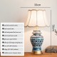 SDUYTDG 22-Zoll Mid-Century Palace Glockenförmiger Schirm für Tischlampe rustikale Büro-Schreibtischlampe traditionelle Ingwerglas-Lampe für Nachttisch-Wohnzimmer - BKXXYAJ6