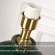 ZXRLHPI 20,8-Zoll-grüne Kugel-Keramik-Schreibtischlampe für Schlafzimmer Klassische Keramik-Tischlampenschirme mit Eisrissen Nachttischlampe mit Glockenform-Schirm - BHVDNQ4J