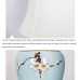 ZXRLHPI 21,2 hohe Blaue Keramik-Restaurant-Tischlampe mit Glockenform-Schirm traditionelle bemalte Keramik-Schlafzimmer-Nachttischlampen Ginger Jar Decor Lamp - BIZCA2VN