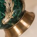 ZXRLHPI American Country Nachttischlampe Keramikdekor Grüne Tischlampe mit klappbarem Lampenschirm handgezeichnete Feder Nachttischlampe Modern 21,6 Zoll - BGCPV9Q6