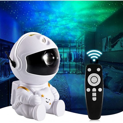 Astronauten Sternenhimmel Projektor,LED Nachtlicht Sternenhimmel mit Fernbedienung 360° Drehen16 Modi Galaxy Light Projector für Kinder Erwachsene Schlafzimmer Raumdekoration Party Ambiente - BXTSBJ81