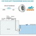 HLJPL Par56 Pool Einbaustrahler mit wasserdichter Gehäusenische LED poolbeleuchtung Wasserdicht IP68 für Stahlwand- und Betonschwimmbecken mit Folienauskleidung - BJKSCA5K