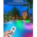 KWODE 40W LED Poolbeleuchtung PAR56 RGB Poolscheinwerfer IP68 Wasserdichter Pool Lamp Unterwasser mit Fernbedienung Unterwasserscheinwerfer 12V AC DC Batterien nicht enthalten RGB - BMSPFVKK