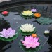 Mipcase 6 Stücke Haus Blume Gefälschte Terrasse Licht Ornament Led Dekorative Gemischte Schaum Lilie Lebensechte Schwimmende Perfekte Simulation Farbe Fisch für Dekor Wasser Pool Nacht- - BOZSJWAK
