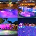 TuiPong LED Pool Beleuchtung Unterwasser Licht mit RGB und 7 Modi Disco Beleuchtung Licht Show für schwimmende Poolbeleuchtung für Teich Pool Spa Whirlpool Batterie Nicht Enthalten - BHAZGBM8