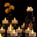 Batteriebetriebene flammenlose Teelichter Kerzen realistische hell flackernde elektrische 24er Pack Kerzenlampe Dose langlebig 100 Stunden warme gelbe Glühbirne Hochzeiten Partys ,Festivals - BTILL97N