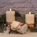 Eldnacele Flammenlose flackernde Weihnachts-Schneemann Fake Kerzen mit 6H Timer Echtwachskerzen Lichter LED Flammen für Weihnachten Heimdekoration Angetrieben durch 2 AA Batterien 3 Stück - BOOYZ1JM