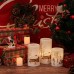 Eldnacele Flammenlose Weihnachtskerzen flackernd mit 6-Stunden-Timer Schneemann echte Wachskerzen LED-Lichter für Weihnachten Heimdekoration betrieben mit 2 AA-Batterien - BSGWPAMK