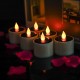 GOESWELL 6 Stück Solar LED Kerzenlichter Wasserdichte flammenlose warmweiße Solar LED Teelichter für Feiertagsdekorationen Geburtstage Partys und Weihnachten - BPIOQ4H4