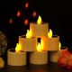 GOESWELL 6 Stück Solar LED Kerzenlichter Wasserdichte flammenlose warmweiße Solar LED Teelichter für Feiertagsdekorationen Geburtstage Partys und Weihnachten - BPIOQ4H4