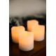 HEITMANN DECO 4er Set LED-Kerzen Echtwachs-Kerzen mit Timer weiß Advenskerzen für innen batteriebetrieben - BMMDXQ95