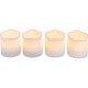 HEITMANN DECO 4er Set LED-Kerzen Echtwachs-Kerzen mit Timer weiß Advenskerzen für innen batteriebetrieben - BMMDXQ95
