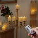 Homemory 6 Stück 5,5 x 5,2cm LED Teelichter mit Fernbedienung Flammenlose Flackernde Batteriebetriebene Kerzen Timer Warme Weiße für Hochzeit Party Festival Weihnachtsdekoration - BFMKJHBK