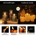 ILEEDear LED Kerzen 3er Set LED Flammenlose Kerze mit Fernbedienung & Timerfunktion led kerzen im Glas 4 5 6 inch atteriebetriebene Wachslicht Realistisch Flackernde Licht Graue Deko Kerzenlicht - BLQRUW3M
