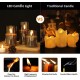 ILEEDear LED Kerzen 3er Set LED Flammenlose Kerze mit Fernbedienung & Timerfunktion led kerzen im Glas 4 5 6 inch atteriebetriebene Wachslicht Realistisch Flackernde Licht Graue Deko Kerzenlicht - BLQRUW3M