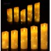 LED flammenlose Kerze mit eingebetteter Lichterkette 5-teiliger LED-Kerze Fernbedienung mit 10 Tasten 24-Stunden-Timer-Funktion tanzende Flamme echtes Wachs batteriebetrieben. Elfenbeinweiß - BSJZEN2W