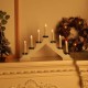 Lewondr Kerzenleuchter Weihnachten Dekorativ LED Bogen Weihnachten Batteriebetrieben Weihnachtslichter Fensterbank mit 7 LED Kerzenlichtern Flammenlos LED Kerzen Schwibbogen für Advent Innen Weiß - BPSXZWVQ