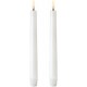 Piffany Copenhagen | Uyuni Lighting flammenlose LED-Kerzen batteriebetrieben konisch mit Schalter 2,3 cm x 20,5 cm Nordisches Weiß Doppelpack - BWJNK8KJ