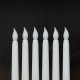 Sequpr LED Kerzen Stabkerzen Flammenlose Kerzen Tafelkerzen Batteriebetrieben Lange Kerzen für Weihnachten Party Heimat Hochzeit Kirche Dekoration 6 Stück Weiß - BHXWTNJM