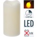 ToCi 4er-Set LED-Kerze Elfenbein Ø 7 x 13 cm mit Timerfunktion flammenlose Echtwachs-Kerzen mit flackernder LED-Flamme - BEXMJ4Q4
