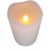 ToCi 4er-Set LED-Kerze Elfenbein Ø 7 x 9 cm mit Timerfunktion flammenlose Echtwachs-Kerzen mit flackernder LED-Flamme - BWAEXQBK