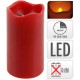 ToCi 4er-Set LED-Kerze Rot Ø 7 x 9 cm mit Timerfunktion flammenlose Echtwachs-Kerzen mit flackernder LED-Flamme - BSOXTA8E