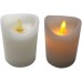 ToCi LED Kerzen Weiß Ø 7,5 x 12,5 cm 4er Set flammenlose Echtwachs-Kerzen mit beweglicher Flamme und Timer Adventskerzen Grablicher - BZIVW1B6