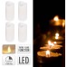 ToCi LED Kerzen Weiß Ø 7,5 x 12,5 cm 4er Set flammenlose Echtwachs-Kerzen mit beweglicher Flamme und Timer Adventskerzen Grablicher - BZIVW1B6