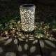 LOKKRG Solar Garden Lamp ， Solarleuchten Garten im Freien Retro Solar Laterne Chrysantheme Hängende Beleuchtung mit Griff Patio Pathway Landscape Light Warm White - BZYCYAME