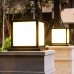 Xungzl Kreativ LED Solar Outdoor Post Light schwarzes Finish mit Acryl-Lampenschirm Metall-Außen-Pfostenlaterne quadratische Garten-Dekorations-Säulen-Leuchten außerhalb von Pole Laterne Lampe - BIRXD8BW
