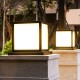 Xungzl Kreativ LED Solar Outdoor Post Light schwarzes Finish mit Acryl-Lampenschirm Metall-Außen-Pfostenlaterne quadratische Garten-Dekorations-Säulen-Leuchten außerhalb von Pole Laterne Lampe - BIRXD8BW