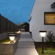 Xungzl LED Dimmbare Outdoor-Postleuchte wasserdichtes Solar schwarz verhängt Säulenbeleuchtung kreative Garten-Dekoration Pole Laterne Lampe energiesparende Haushaltsrettungssäule - BSCHOVH9
