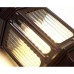 Xungzl Weinlesebraun-Finish-Outdoor-Nachlicht klare Glaslampenschirm mit Streifen wasserdicht IP65. Säulenlichter kreative Garten-Dekorations-Pole-Laterne-Lampe Säulenbeleuchtung Größe : S - BITLL5N9